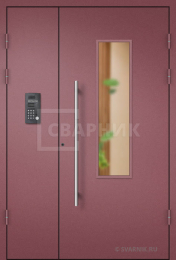 Стальная дверь со стеклом и напылением антивандальная ПД-76