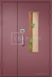 Подъездная уличная дверь с напылением в дом эконом ПД-77