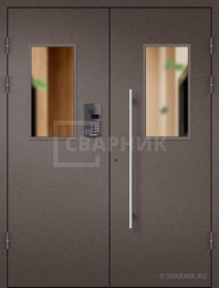 Входная дверь в подъезд с домофоном и окном элитная ПД-35