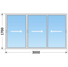 Окно холодное из алюминиевого профиля