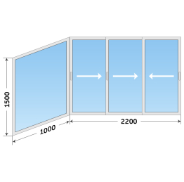 Окно холодное из алюминиевого профиля с завода