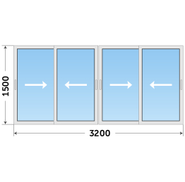 Алюминиевое холодное остекление с установкой