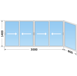 Стеклопакет из алюминиевого профиля под ключ